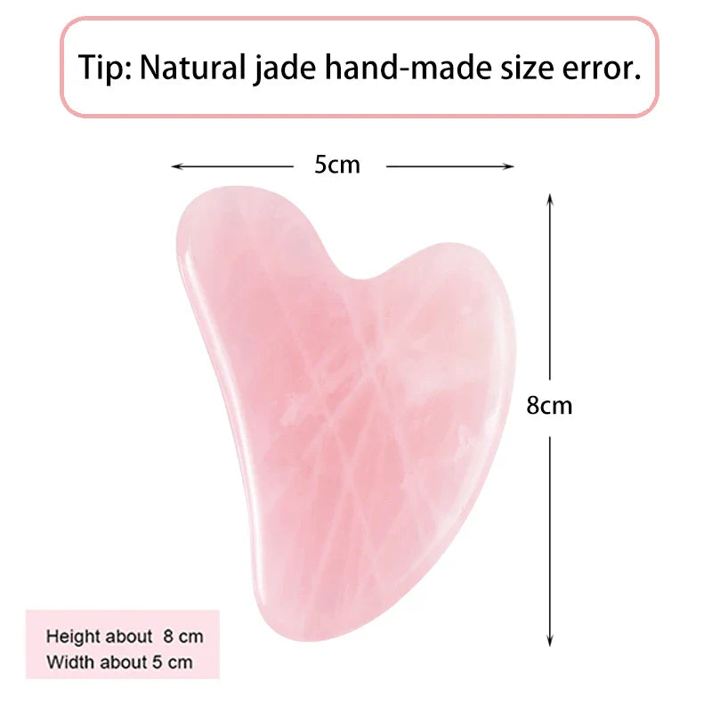 2Pcs Natural Jade Gua Sha & Facial Roller Premium Aventurine Stone Violet
